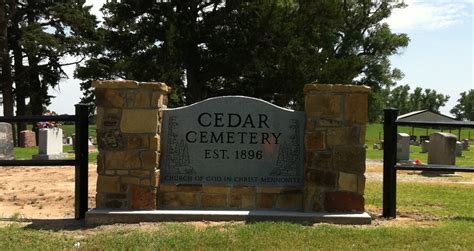 Cedar Cemetery Dans Fairview Oklahoma Cimetière Find A Grave