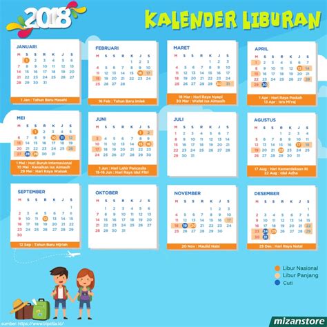 Kalender Cuti Dan Libur Nasional 2018 Mizanstore Blog