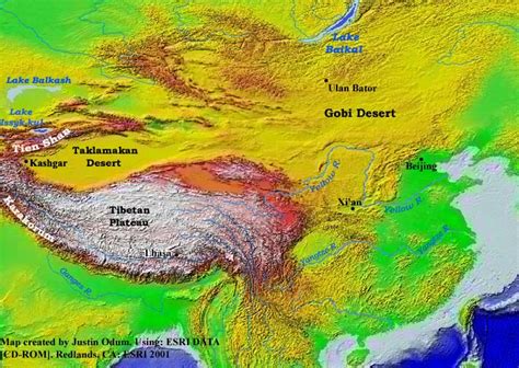 Topography Of Eastern Asia
