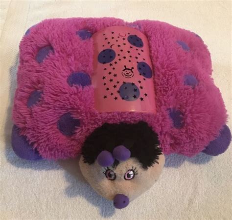 Pillow Pets Dream Lites Ladybug Pink Purple Starry Night Light Ebay