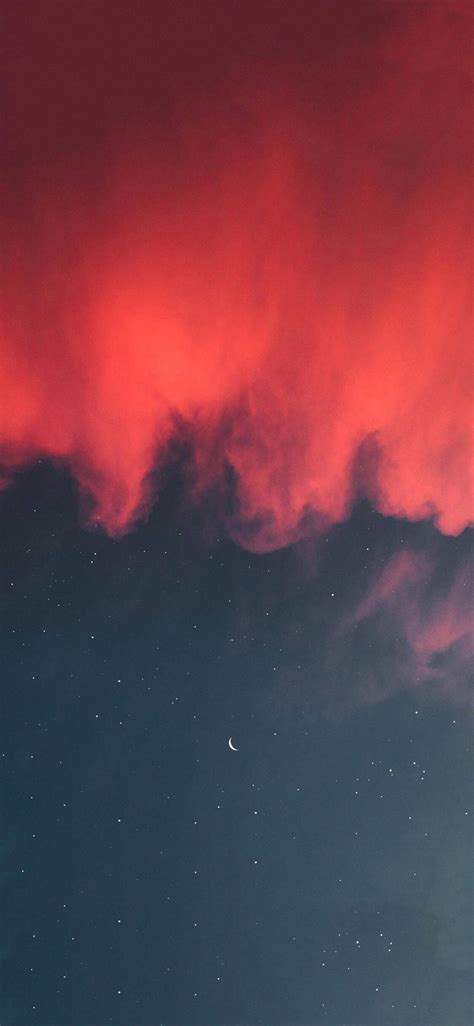 Download Red Clouds Simple Iphone Wallpaper
