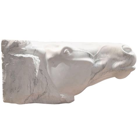 Magnificent Large Marble Horse Head Of Selene At 1stdibs Marble Moon