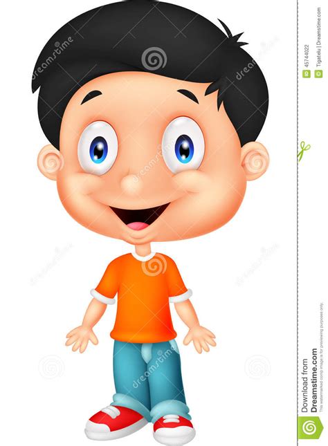 Cute Boy Cartoon Posing Stock Vector Image 45744022
