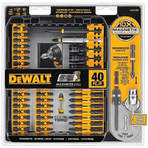 Dewalt Dwa2t40ir Impact Ready Flextorq Screw Driving Set 40 Piece Drill