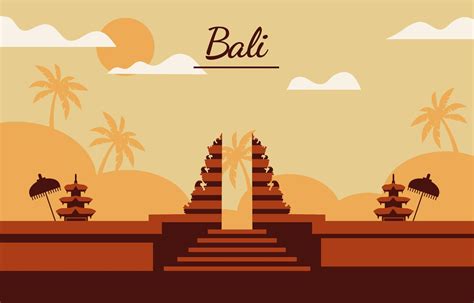 Bali Background Illustration Vector Art At Vecteezy