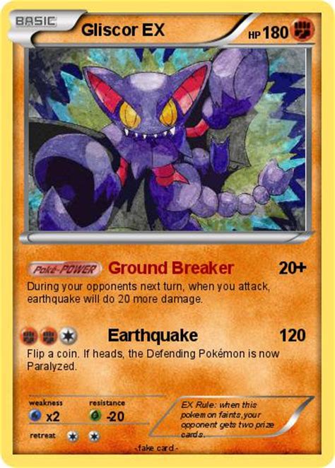 Pokémon Gliscor Ex 4 4 Ground Breaker My Pokemon Card