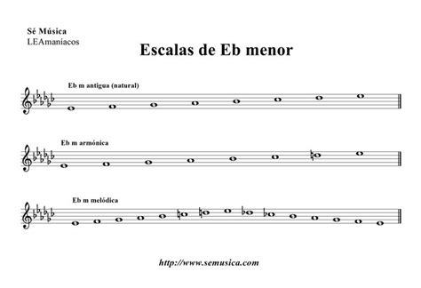 Escalas De Eb Menor Math Sheet Music Music