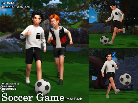 The Sims Resource Soccer Game Pose Pack