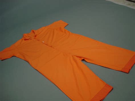 Inmate Jail Prisoner Convict Costume Prison Orange Jumpsuit 3xl Ebay