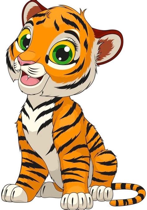 ЗАЯКНОП Здесь живёт вдохновение Cute Tiger Cubs Cartoon Art Cute