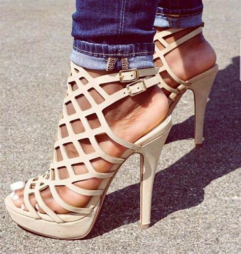Las Sandalias Más Lindas Beautiful Sandals Cute Sandals Ankle Strap Sandals Caged Heels