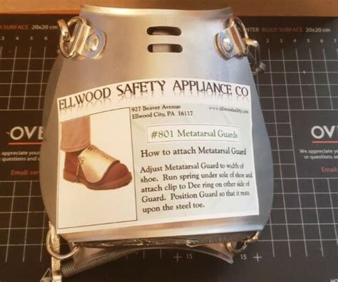 Ellwood Safety 801 12 Aluminum Alloy Foot Guards Pair Ebay
