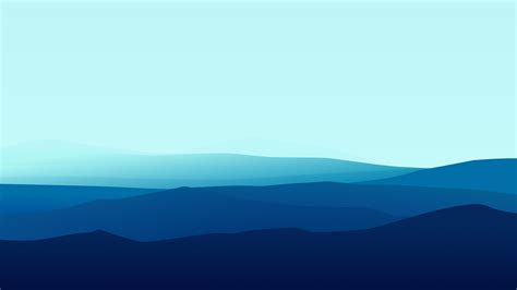 Wallpapers Hd Minimal Blue Mountains