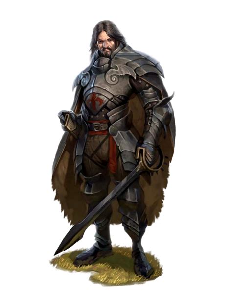 Male Human Fighter Warrior Pathfinder PFRPG DND D D E Th Ed D Fantasy Dungeons And