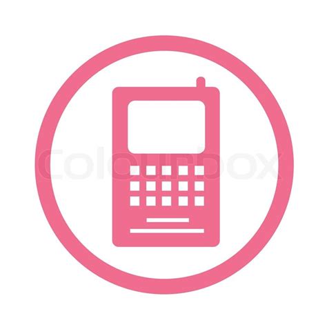 Simple Mobile Phone Silhouette Icon Stock Vector Colourbox