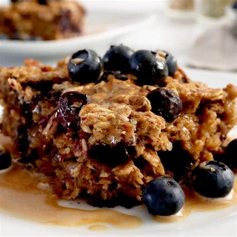 Vegan Baked Oatmeal Recipe With Blueberries No Eggs Dairy Free