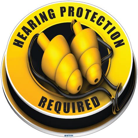 Hearing Protection Required 3d Floor Sign Seton