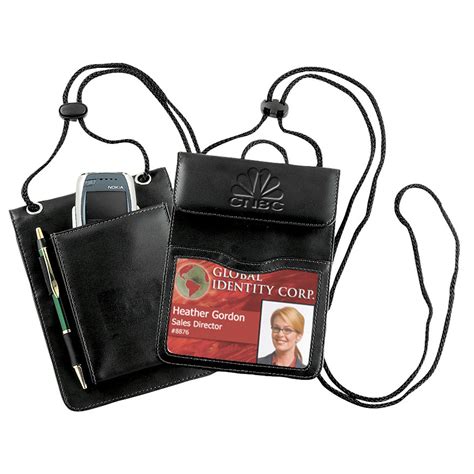 Leatherette Luxe Convention Badge Holder Kenny Products