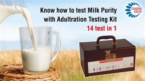 14 Test Milk Adultration Testing Kit User Instruction Youtube