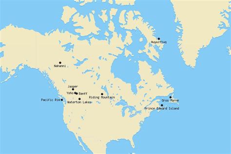 10 Most Beautiful National Parks In Canada Map Touropia