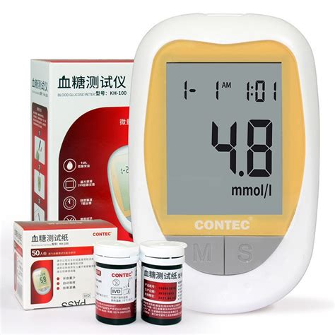 CONTEC KH 100 Blood Glucose Monitor Health Aid Glucometer 50PCS Test