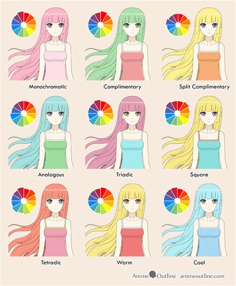 Anime Hair Color Chart