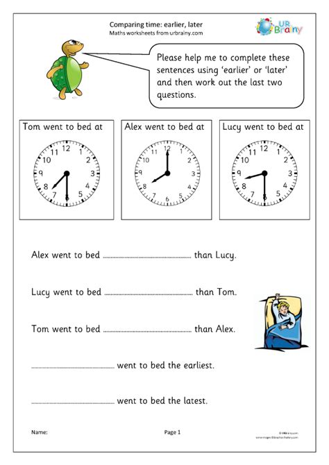 Year 1 Telling The Time To Oclock Teaching Resources Comparing Time