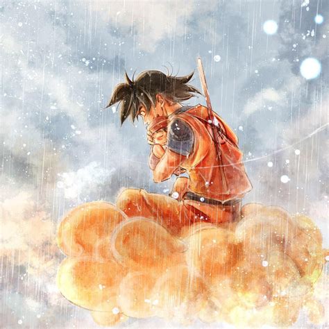 Goku And Gohan On Flying Nimbus Dragon Ball Z Dragon Z Dragon Ball