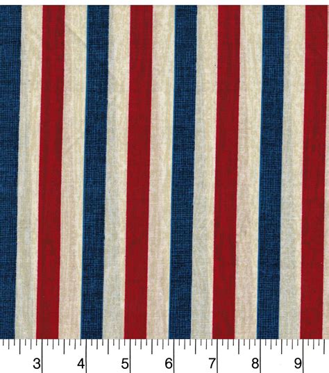Patriotic Cotton Fabric 43 Textured Stripe Fabric Holiday Fabric