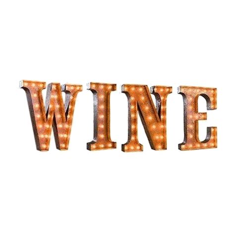 Wine Vintage Marquee Letters