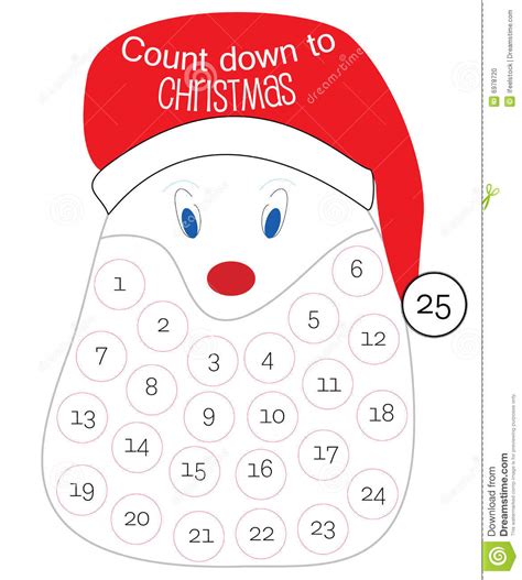 Countdown Till Christmas Stock Vector Illustration Of Claus 6978720