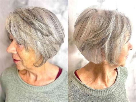 33 Youthful Hairstyles For Women Over 60 With Grey Hair