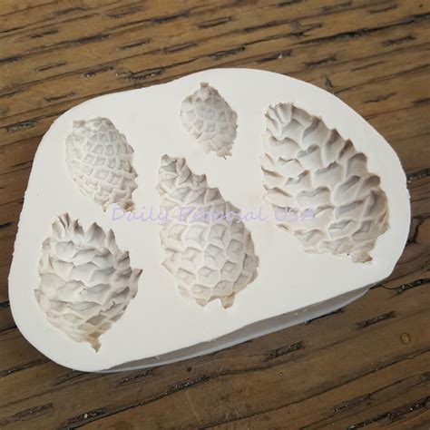 3 Or 5 Small Pine Cone Silicone Embossing Mold Large Medium Etsy