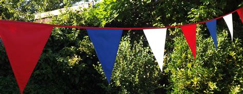 Red White And Blue Bunting Bunting Patriotic Partydecor Patriotic
