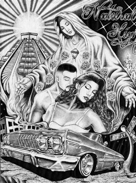 Low Rider Chicano Art Lowrider Art Lowrider Drawings Images And