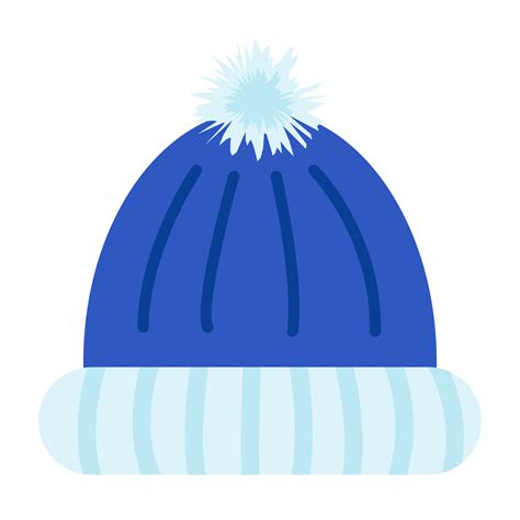 Warm Winter Hat With Pompon Vector Illustration In Cartoon Flat Style