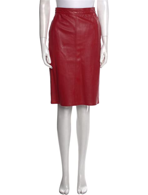 Emanuel Ungaro Vintage Knee Length Skirt Red Skirts Clothing