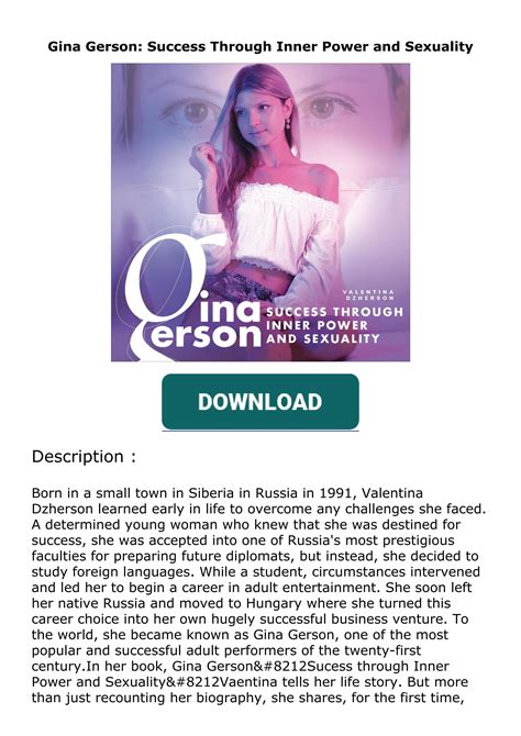 ️pdf⚡️ gina gerson success through inner power and sexuality by bobbysexton issuu
