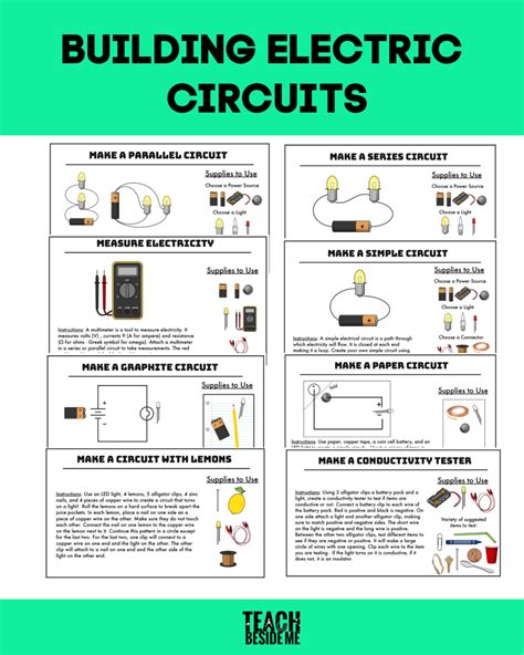 Building Electric Circuits Stem Challenge Cards Teach Beside Me