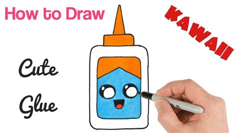 How To Draw A Glue Cute School Stuff Drawings Back To School Youtube