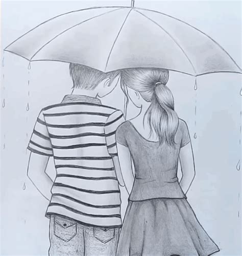Drawing Of Boy And Girl In Love