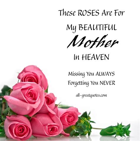 My Mother In Heaven Quotes Quotesgram