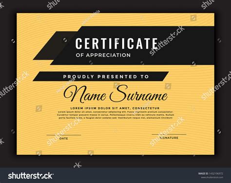 Formal Diploma Certificate Template Good Design Stock Vector Royalty