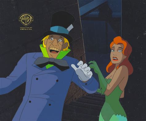 Batman The Animated Series Original Production Cel Mad Hatter And Poison Ivy Original