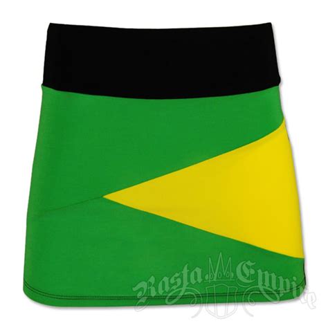 Jamaican Color Block Mini Skirt