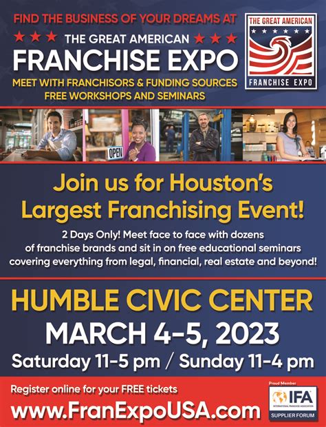The Great American Franchise Expo Humble Civic Center And Arena Complex