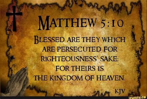 Matthew Blessed Are They Which Are Persecuted For Righteousness Sake