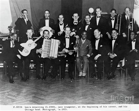 Louis Armstrong With His Chicago Band Photograph By Bettmann Fine Art
