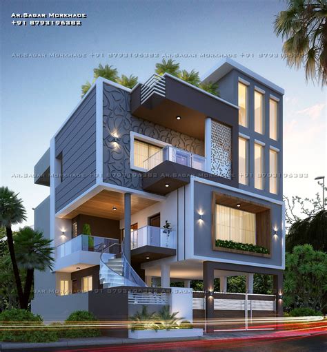 Arsagar Morkhade 91 8793196382 House Roof Design House Front