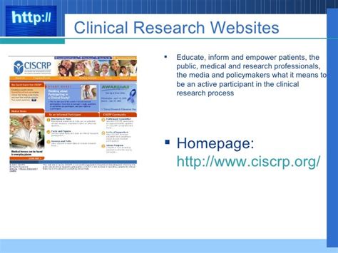 Online Clinical Research Tools And Resources